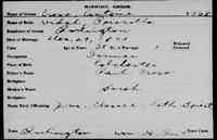 Antoine CROSS - 1873 marriage Vermont, Vital Records, 1760-1954