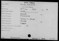 Caroline E CROSS - Birth Vermont, Vital Records, 1760-1954
