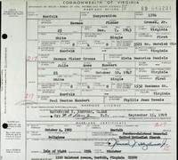 Herman "Skip" Fisher CROUSS - 1969 marriage
