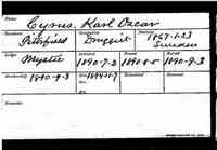 Karl (Karil) Oscar CYRUS - www.americanancestors.org Massachusetts: Grand Lodge of Masons Membership Cards, 1733-1990