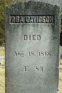 Asa DAVIDSON - Grave