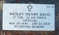 Wesley Henry "Wes" DAVIS - Grave