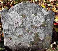 Josiah DODGE - Grave Inscription: HERE LYES Ye BODY OF MR. JOSIAH DODGE WHO DIED JANU ARY Ye 19 1714 AGED 50 YEARS IF WE BELIEVE AS CHRIST HATH SAID ALL