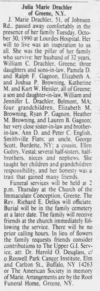 Julia Marie SCOTT - Obituary