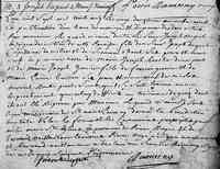 Joseph DUQUET - 1735 marriage