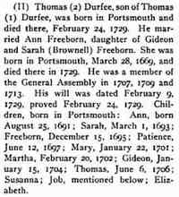 Thomas DURFEE - Title	Encyclopedia of Massachusetts, biographical--genealogical, Volume 4 Encyclopedia of Massachusetts, Biographical--genealogical, William Richard 