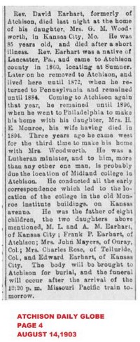 David EARHART - Obituary
