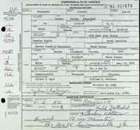 George Parker HEDGEPETH - 1982 marriage