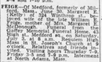 Margaret E KELLY - Obituary