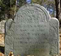 Anne FOLLANSBEE - Grave  HERE LYES BURIED BODY OF ANN CHASE YE WIFE OF ENSIGN MOSES CHASE AGED 40 YEARS DIED APRIL Ye 18, 1708 BEING Ye LORDS DAY