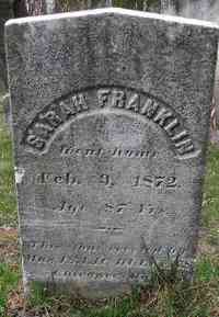 Sarah (Sally) FRANKLIN - Grave