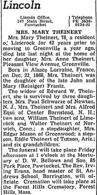 Mary Louisa (A.K.A. Louise Marie) FRANTZ -