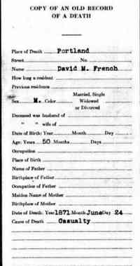 David Moulton FRENCH - Death