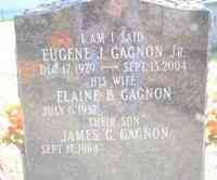 Eugene GAGNON - Grave  Grave inscription: I AM I SAID