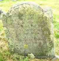 Hannah GATES - Grave Inscription: Here lies buried the body of Mrs. HANNAH DAVIS Widow of Mr. Simon Davis who died with the Small Pox Janr. ye 7, 1761 in th