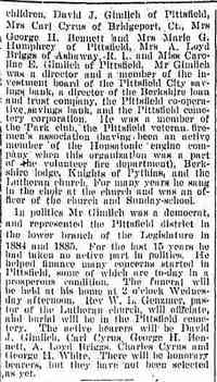 Jacob C GIMLICH - The Springfield Daily Republican Springfield, Massachusetts Monday, January 22, 1912