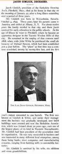 Jacob C GIMLICH - Title	Brewers journal, Volume 38 Publisher	Gibson Pub. Co., 1912 Original from	the New York Public Library Page 72