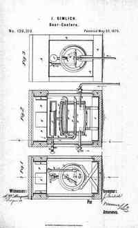 Jacob C GIMLICH - 1873 Patent Improvement in beer-coolers US 139310 A http://www.google.com/patents/US139310  Publication number	US139310 A Publication type	Grant