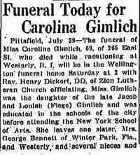 Carolyn Emma GIMLICH -