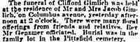 Clifford Edwin GIMLICH - Springfield Republican Springfield, Massachusetts October 5, 1899