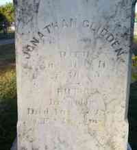 Ruth MORSE - Grave  Inscription: JONATHAN GLIDDEN died August 31, 1841 age 50 years his wife RUTH died August 27, 1877 age 82 years