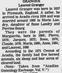 Lawrence (Laurent) GRANGER - 