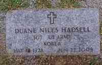 Duane Niles HADSELL - Grave