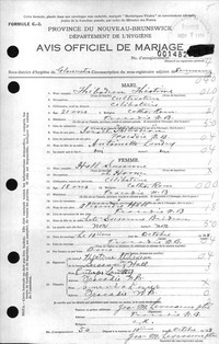 Theotime Joseph (Thom) THIBODEAU - 1928 marriage