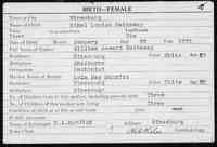 Ethel Louise HATHAWAY - Birth Vermont, Vital Records, 1760-1954