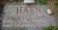 Donald Edward HAYN - Grave