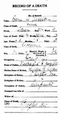 Daniel Wilbur HESELTINE - Death  Maine State Archives; Cultural Building, 84 State House Station, Augusta, ME 04333-0084; 1892-1907 Vital Records; Roll #: 26 Evergreen Cemet
