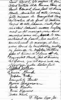 Gustave TROTTIER - 1922 marriage (part 2)
