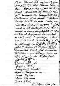 Gustave TROTTIER - 1922 marriage (part 2)