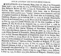 Jonathan HUBBARD - One Thousand Years of Hubbard History 866 to 1895, Published by Harlan Page Hubbard, New York Pg 222