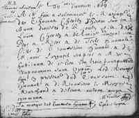 Thomas CHARTRAN (CHARTRAND) - 1669 marriage