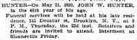 John Wallace HUNTER - The Brooklyn Daily Eagle Brooklyn, New York Wednesday, May 22, 1895