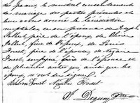 Joseph JALBERT - 1852 marriage (part 2)