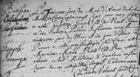 Joseph JEREMIE dit DOUVILLE - 1687 Baptism Batiscan, Quebec