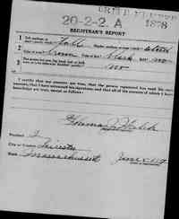Albert Joseph JUBINVILLE - World War I Draft Registration (part 2)