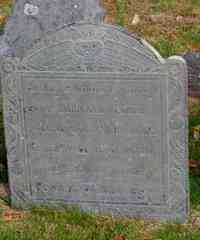 Abigail KENDALL - Grave Inscription: Here lyes Buried ye Body of Mrs ABIGAIL REED Wife to Capt. WILLIAM REED Who Died Octobr. ye 12th AD 1734 in ye 68th Year o