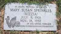 Mary Susan "Susie" KIZZIA - Grave