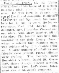 David LAFARIER - Obituary