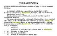 Henry LAKE - Title	Little Compton families, Volume 1 Little Compton Families, Benjamin Franklin Wilbour, ISBN 0806347031, 9780806347035 Author	Benjamin Franklin 