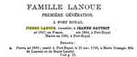Pierre LANOUE - Source: Title Annual report - Public Archives of Canada, Volume 2 Authors Public Archives of Canada, Douglas Brymner, Sir Arthur George Doughty, Edo