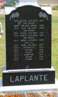 Louis LAPLANTE - Grave