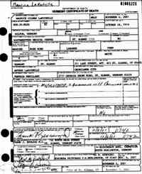 Maurice Gilman LAROCHELLE - Vermont State Archives and Records Administration; Montpelier, Vermont; Vermont Death Records, 1909-2008