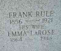 Frank RULE - Grave