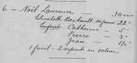 Noel LAURENCE - 1681 Census - Contrecoeur, Quebec