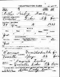 Arthur Presby LAWTON - Arthur Presby Lawton (16 Dec 1883 - 6 Mar 1975) World War I Draft Registration Card