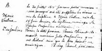 Marie Vestine LOSIER - Baptism